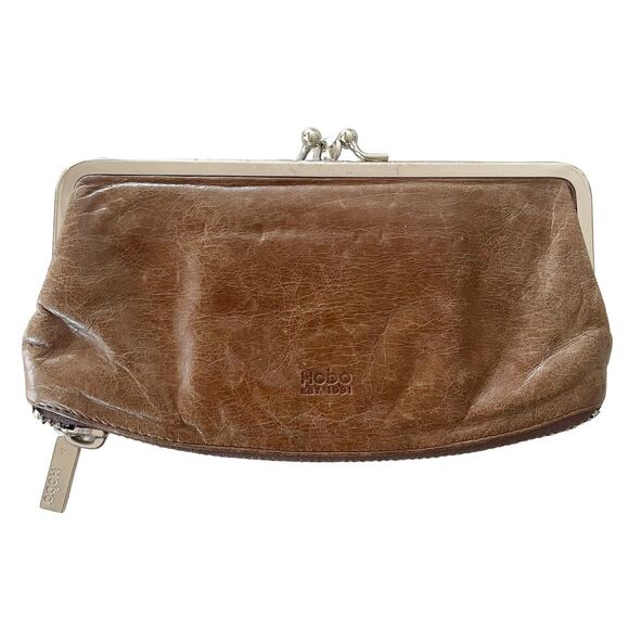 HOBO Handbags - HOBO Brown Leather Wallet 8x4 Inches